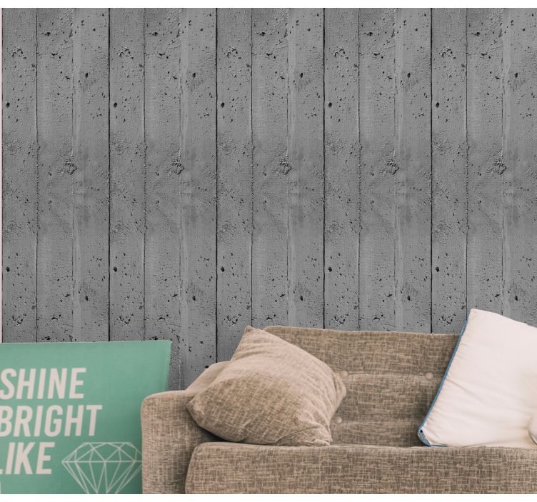 Rustic Plank Texture stone wallpaper - TenStickers