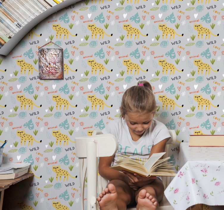 Safari Motif Ensemble cute animal wallpaper - TenStickers