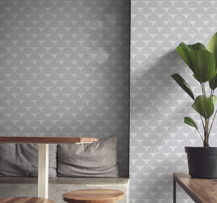 Scalloped Pattern wallpaper geometric - TenStickers