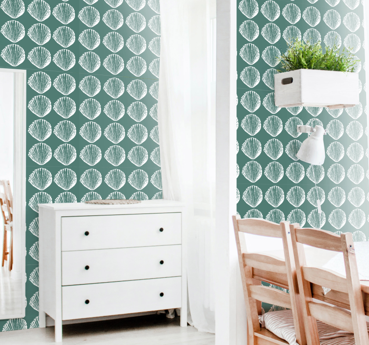 Shell Pattern Design animal wallpaper - TenStickers