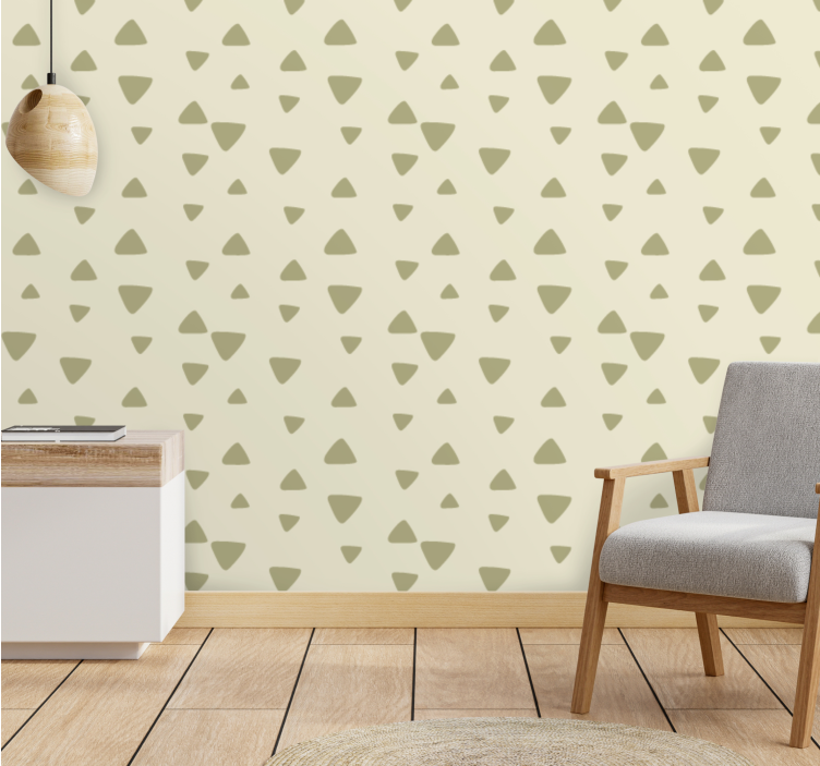 Simple beige pattern wallpaper triangles - TenStickers