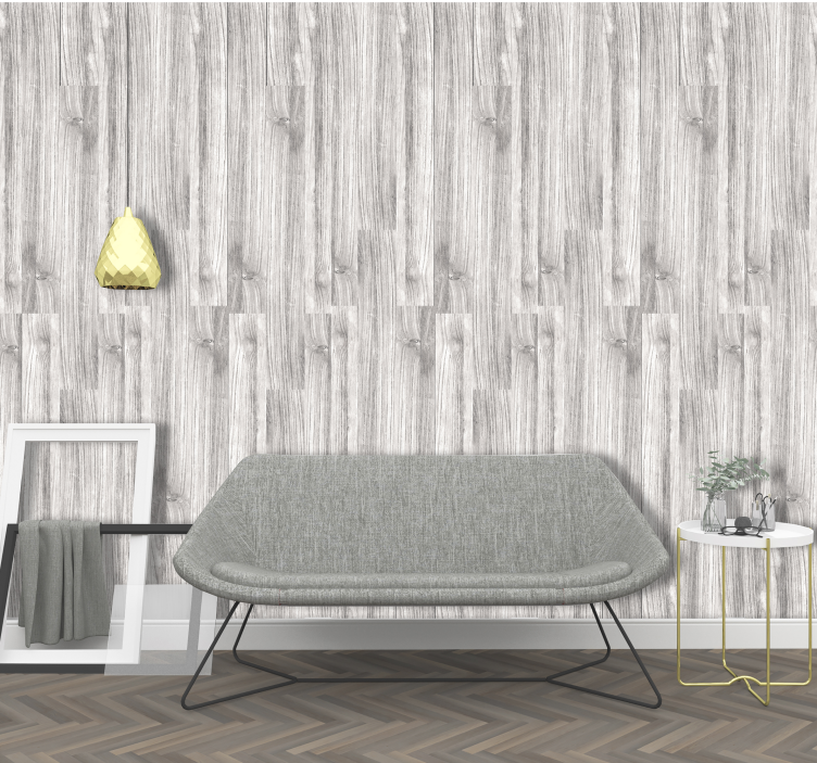 Sleek Wooden Textured Surface living room wallpaper - TenStickers