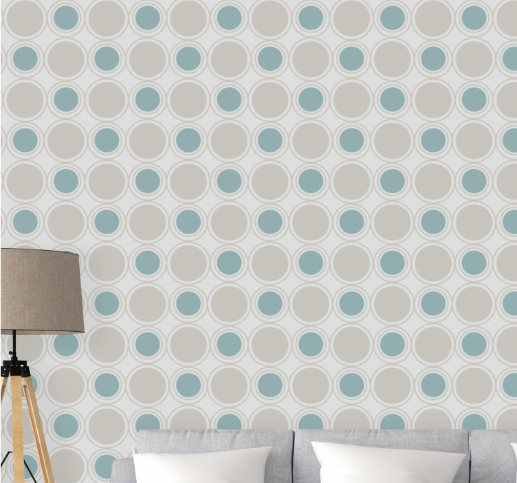 Soft Circular Shapes wallpaper dots - TenStickers