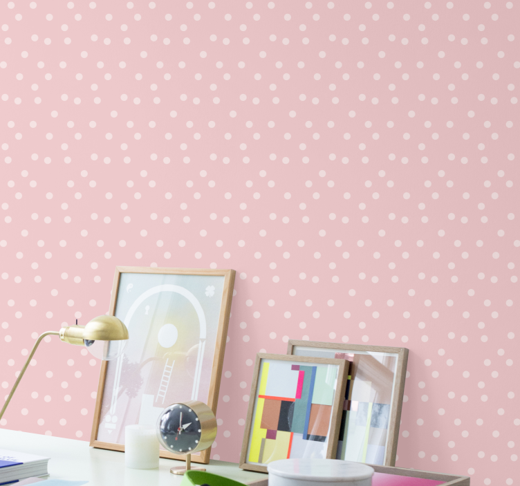 Soft Dot Pattern wallpaper dots - TenStickers