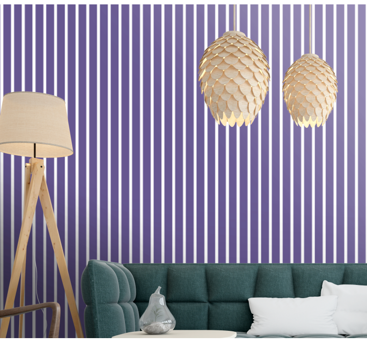 Graceful Upright Stripes vertical striped wallpaper - TenStickers