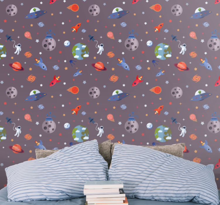 Space Adventure Theme stars wallpaper - TenStickers