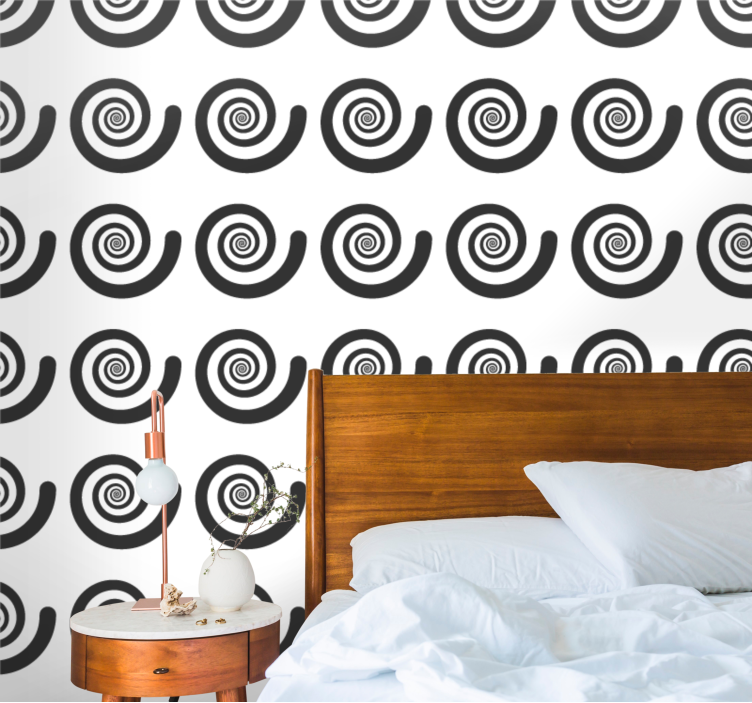 Spiral Pattern wallpaper geometric - TenStickers