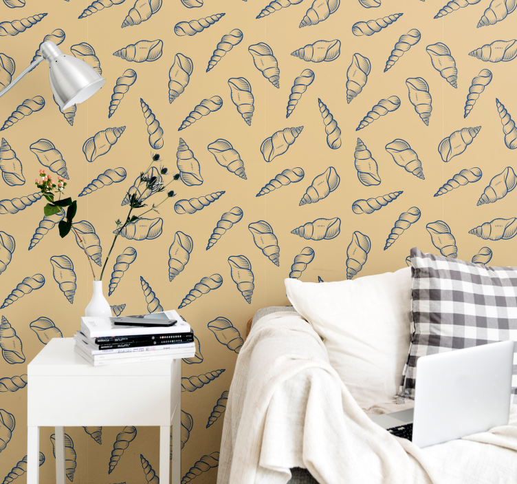 Spiral Shell Patterns cute animal wallpaper - TenStickers