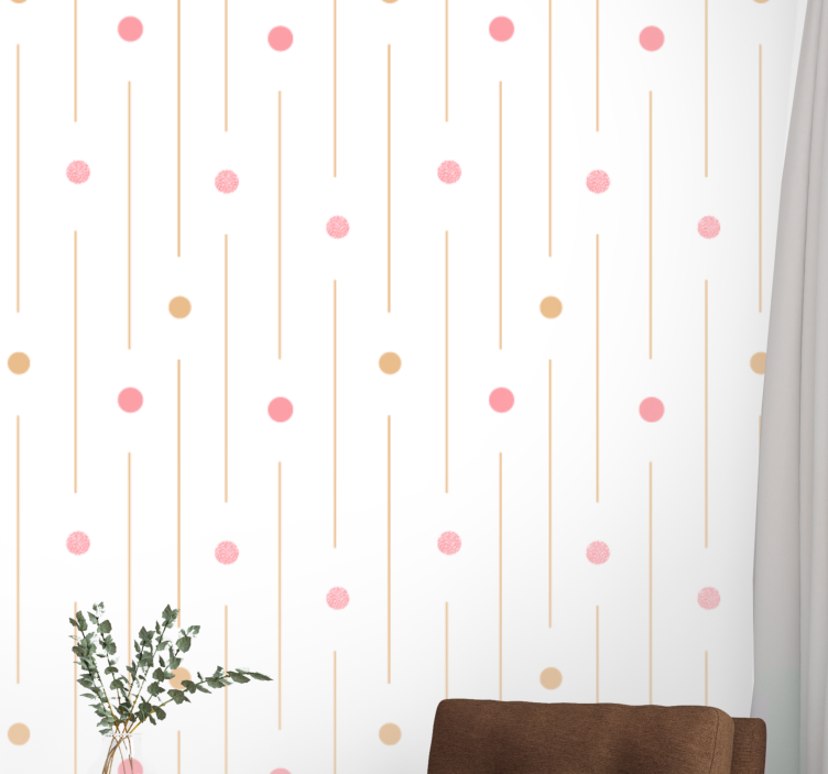 Spotted Lines wallpaper dots - TenStickers