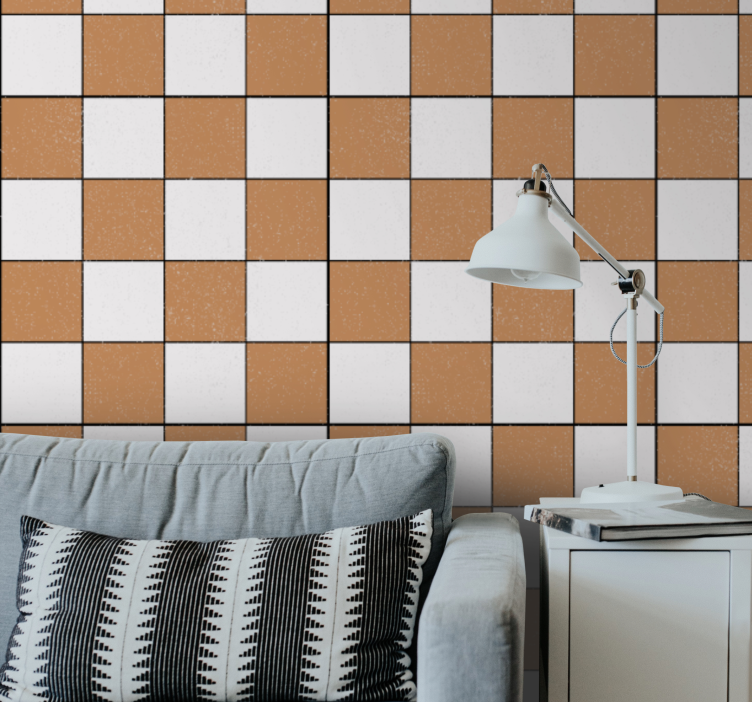 Square Pattern Design tiles wallpaper - TenStickers