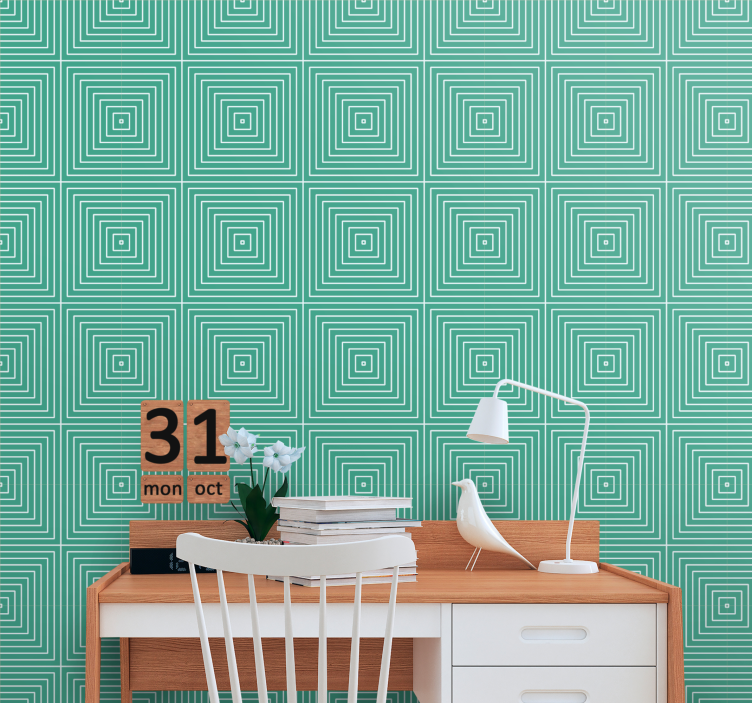 Square Spiral Pattern wallpaper geometric - TenStickers