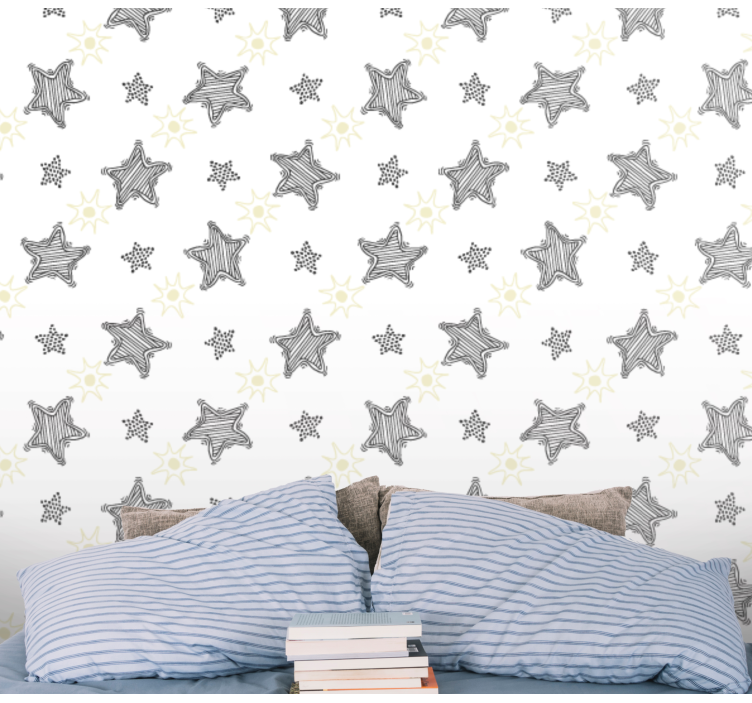 Starry Motif stars wallpaper - TenStickers