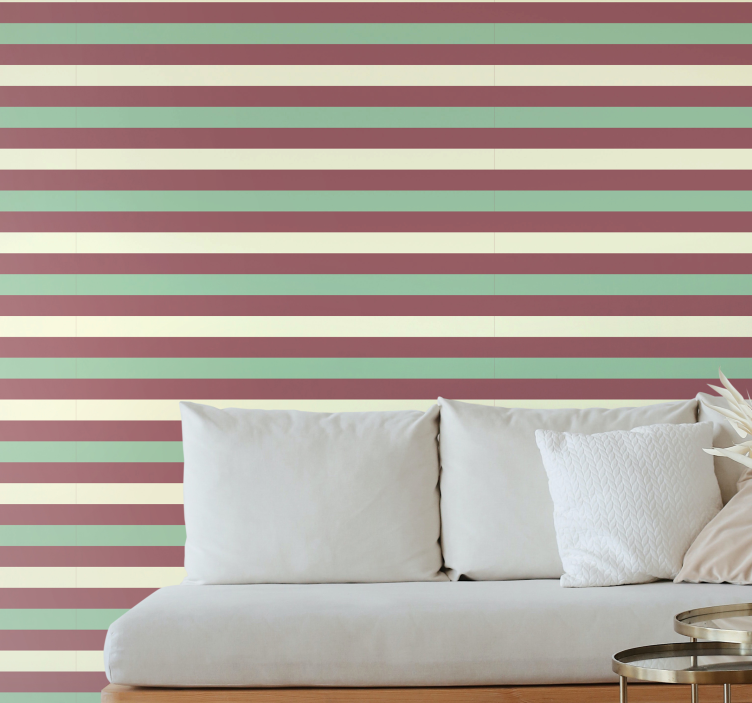 Striped Pattern Design wallpaper horizontal stripes - TenStickers