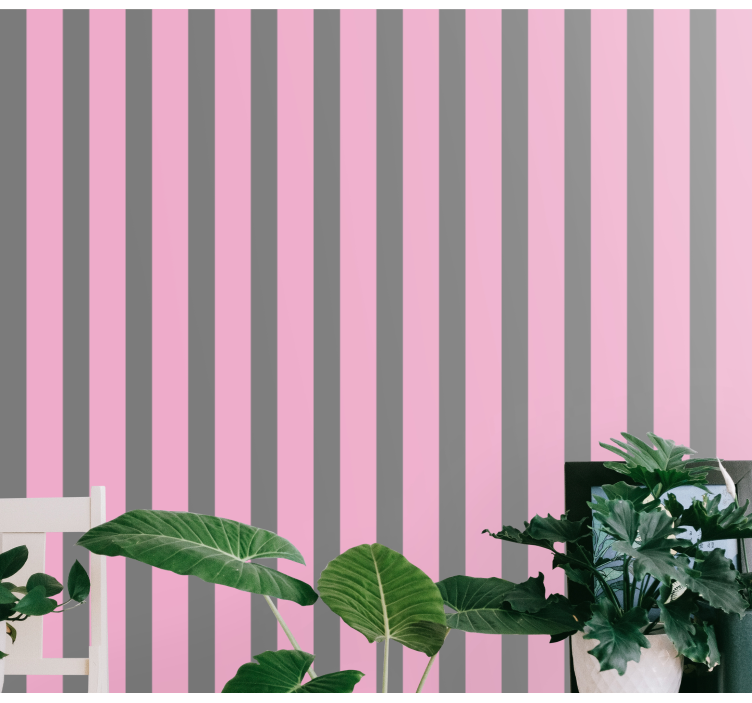 Stripes wallpaper stripes in pink - TenStickers