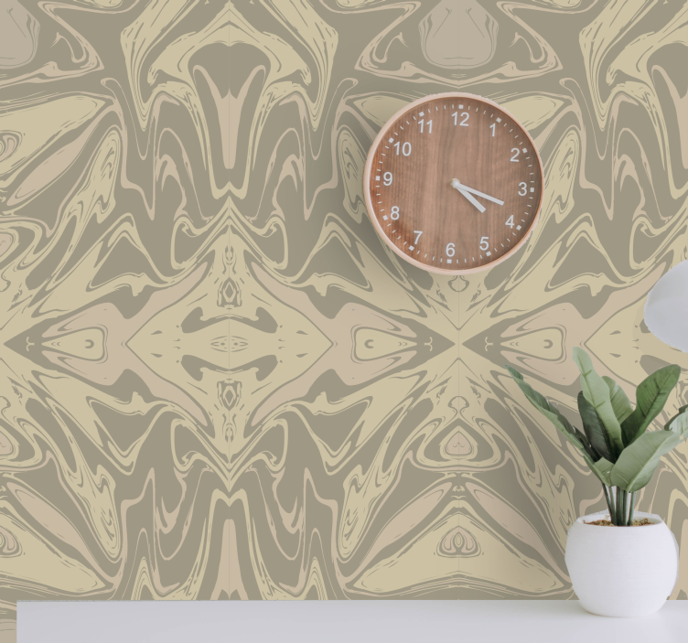 Stylish beige pattern abstract wallpaper - TenStickers
