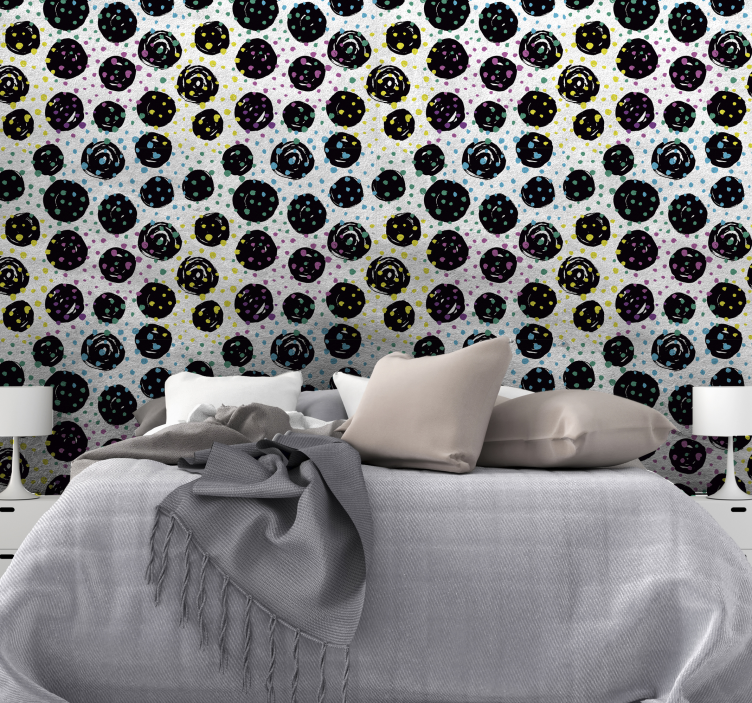 Stylish Dots Modern Wallpaper - TenStickers