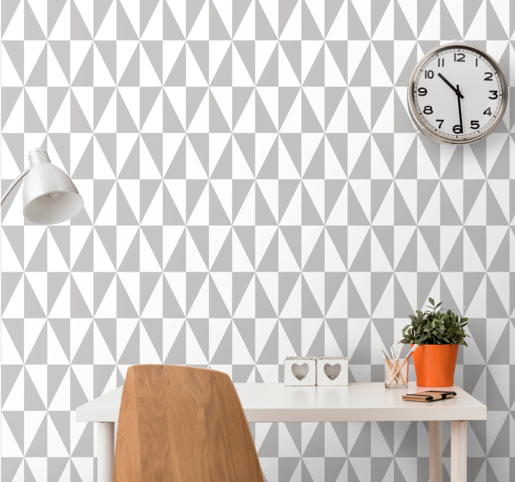 Stylish Triangles Arrangement wallpaper geometric - TenStickers
