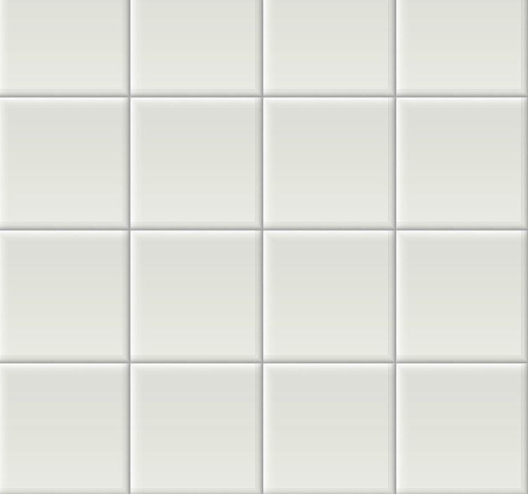 Simple white motif tiles wallpaper - TenStickers