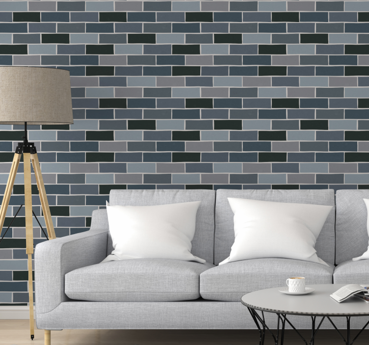 Subway Tile Pattern brick wallpaper - TenStickers