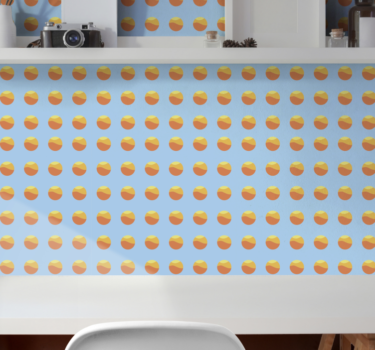 Sunny Circle Pattern wallpaper dots - TenStickers