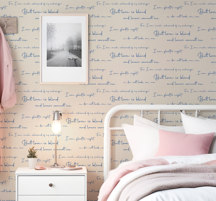 Textile chart text wallpaper - TenStickers