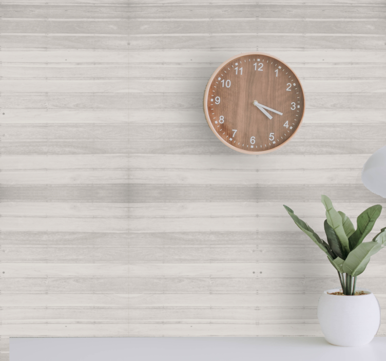 Elegant gray motif wood feature wallpaper - TenStickers