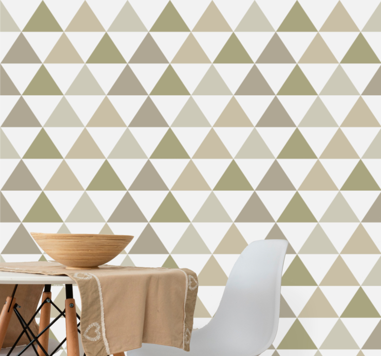Triangle Array wallpaper geometric - TenStickers