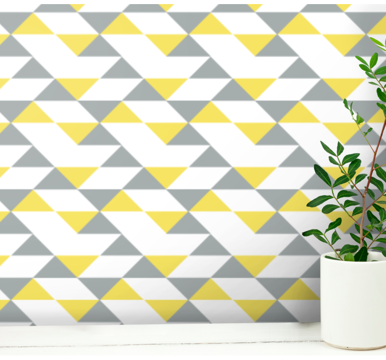 Angular Triangle wallpaper geometric - TenStickers