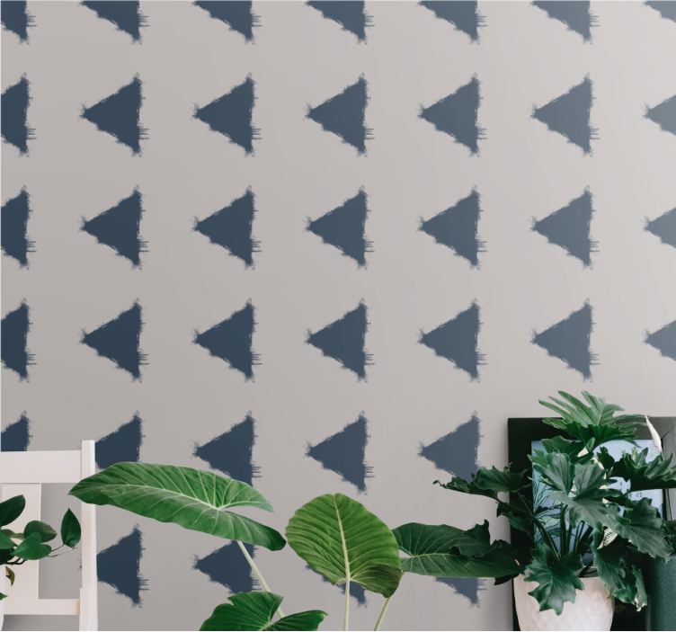 Modern geometric print wallpaper triangles - TenStickers