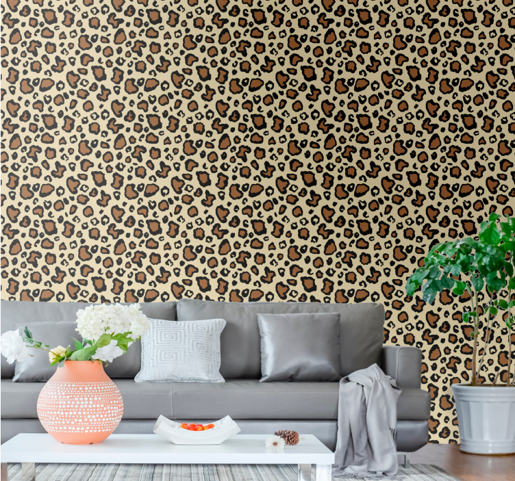 Typical motif leopards wallpaper - TenStickers