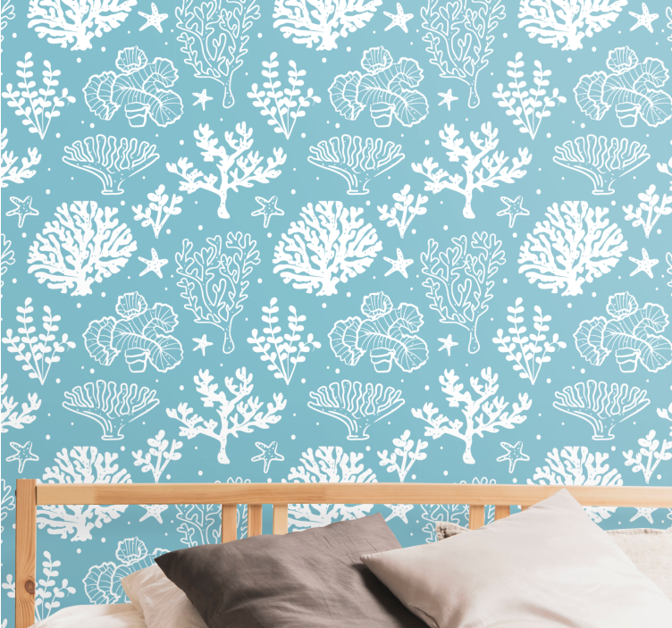 Underwater Botanicals fishes wallpaper - TenStickers