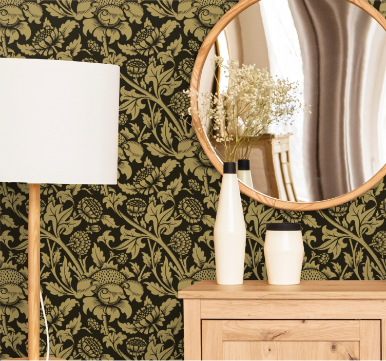 Vintage french floral pattern Classic Wallpaper - TenStickers