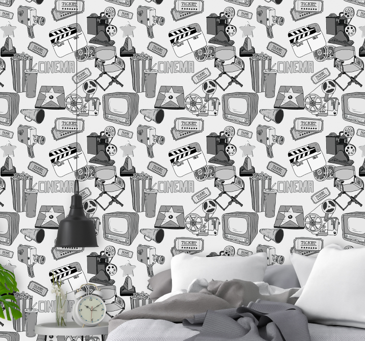 Vintage  black and white pictures Wallpaper - TenStickers
