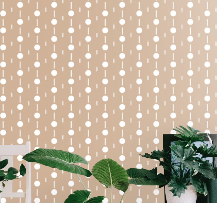Wallpaper dots circular white dots - TenStickers
