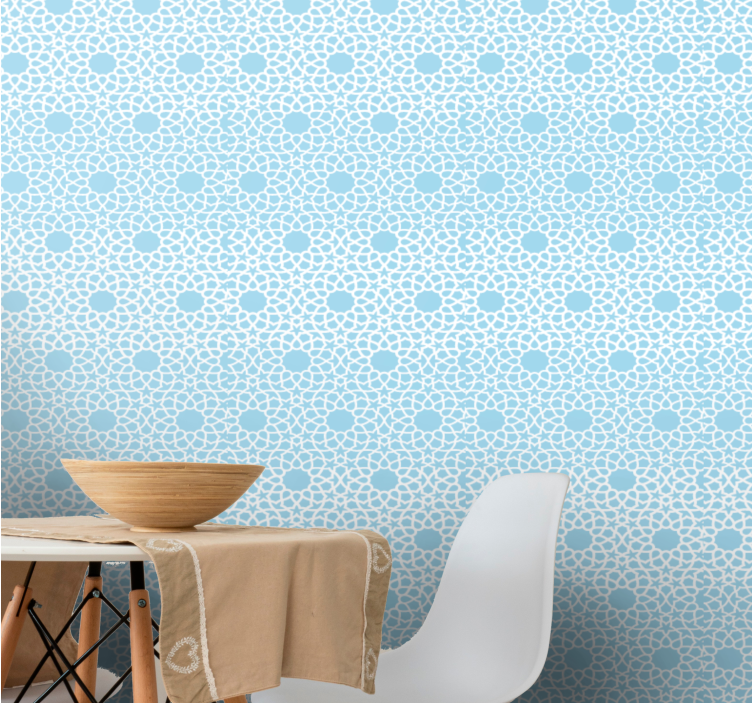 Wallpaper flowery floral circle design - TenStickers