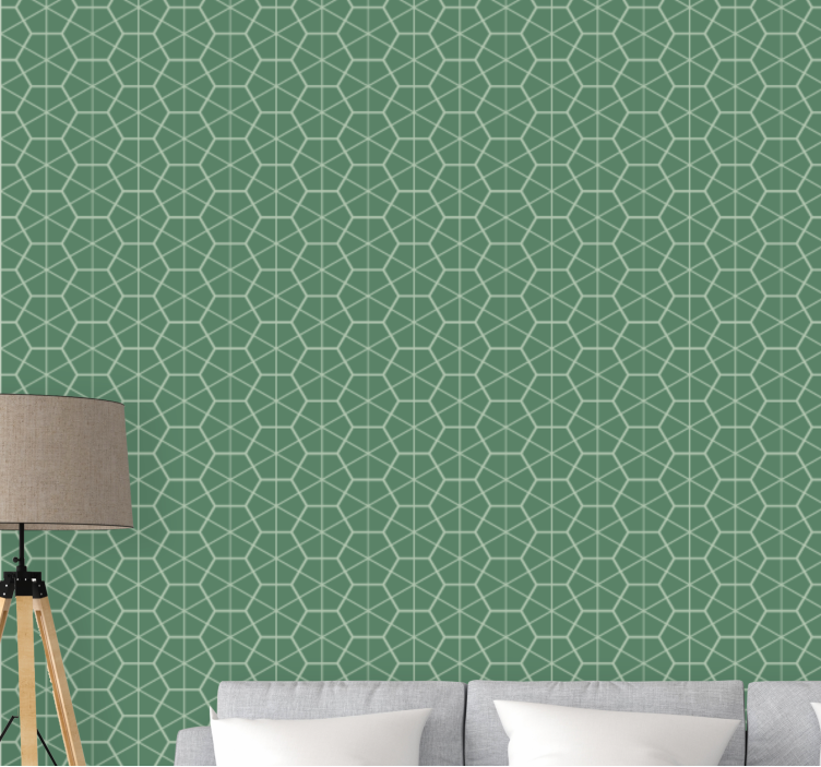 Wallpaper geometric shape arrangement - TenStickers