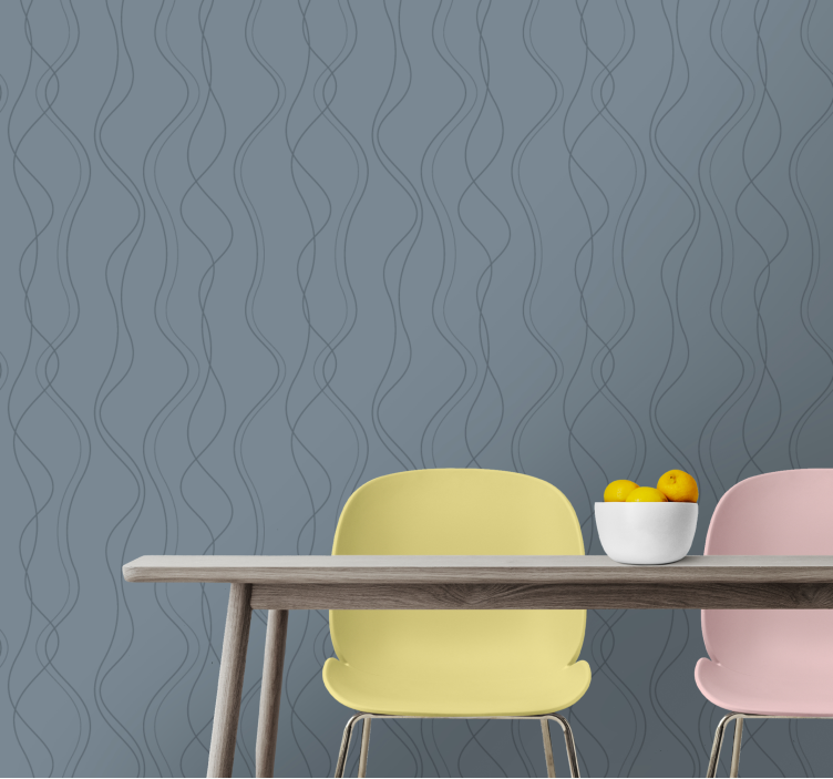 Wavy line pattern other stripes wallpaper - TenStickers