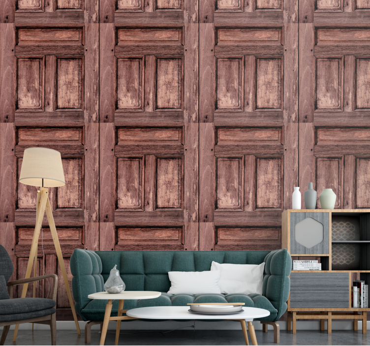 Wooden Panel Texture brick wallpaper - TenStickers