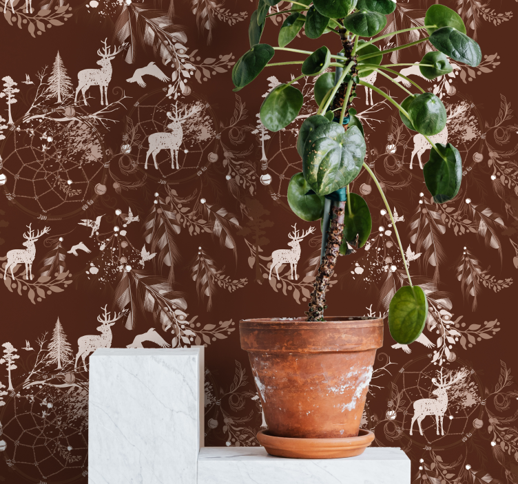 Woodland Creatures cute animal wallpaper - TenStickers