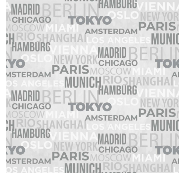 Name of cities text wallpaper - TenStickers