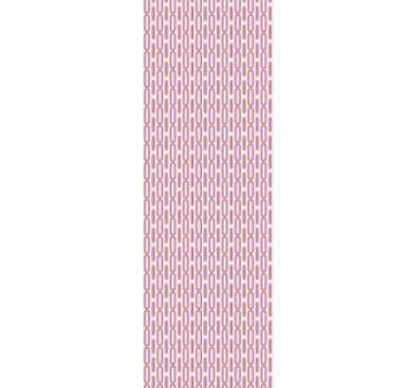 Curved pink pattern entrance wallpaper - TenStickers