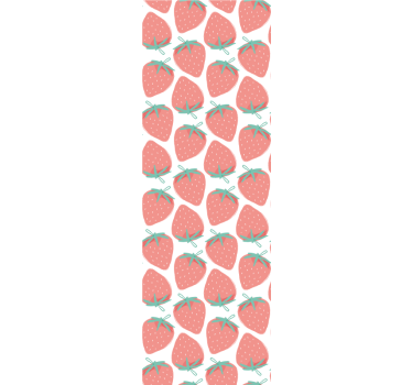 Strawberry patterned motif kitchen wallpaper - TenStickers