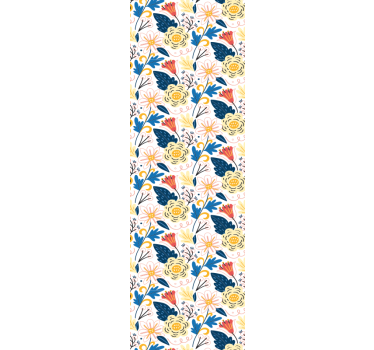 Flowering colorful design flowers wallpaper - TenStickers