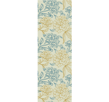 Floral Peony Pattern flowers wallpaper - TenStickers