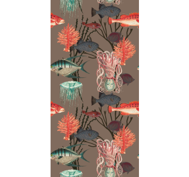 Underwater Marine Life fishes wallpaper - TenStickers