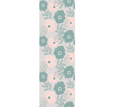 Soft patterns wallpaper flowery - TenStickers