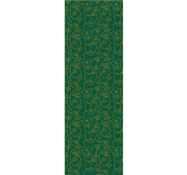 Unique Line Faces art deco wallpaper - TenStickers