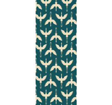 Elegant beige designs birds wallpaper - TenStickers