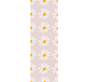 Sweet daisy rows flowers wallpaper - TenStickers