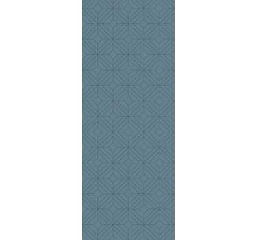 Art déco blue lines wallpaper geometric - TenStickers